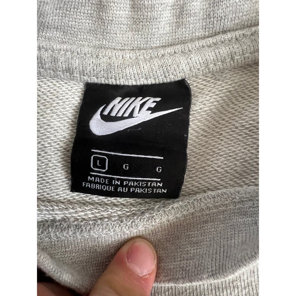 Nike Floral Embroidered Swoosh Crewneck Sweatshirt Gray Wildflower Pullover‎ L - Picture 3 of 7